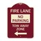 Signmission Fire Lane Tow-Away Zone W/ Left Arrow Heavy-Gauge Aluminum Sign, 24" x 18", BU-1824-23978 A-DES-BU-1824-23978 - alternate 1